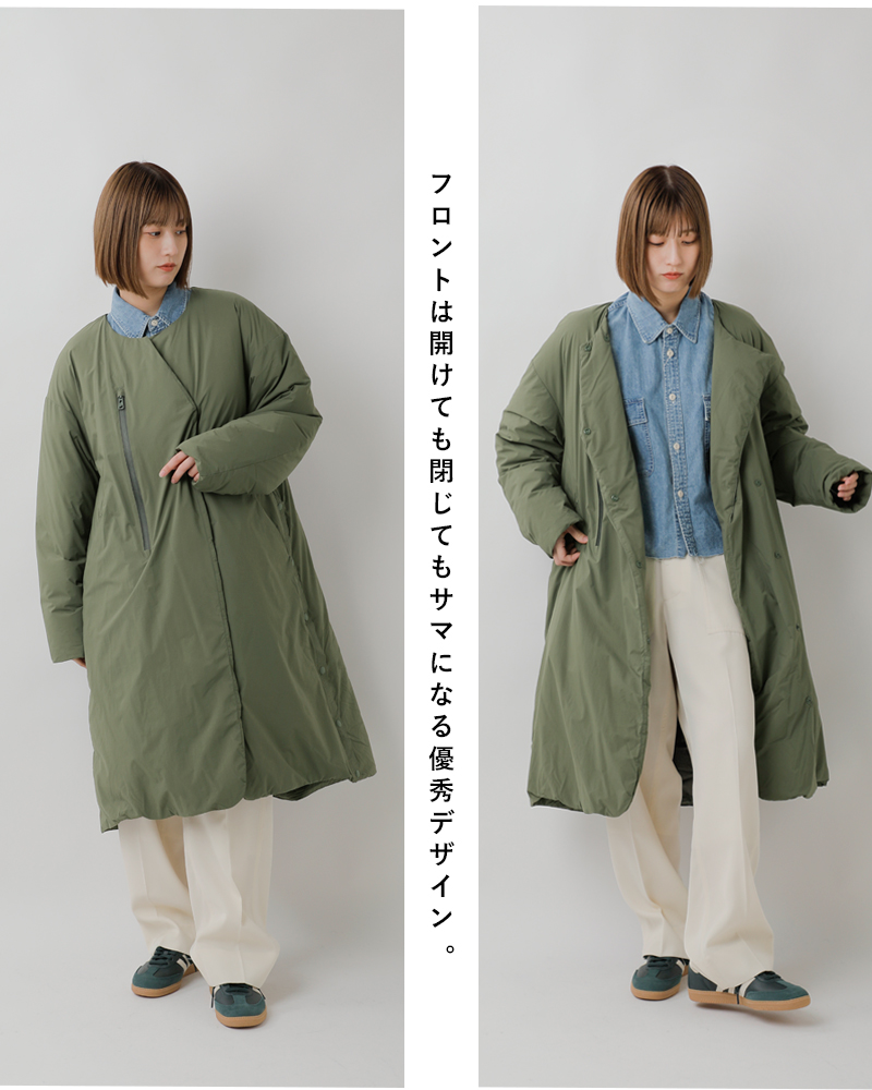 F/CE.(エフシーイー)×NANGA(ナンガ)エフライトカラーレスロングダウンコート”FTNEWCOLLARLESSLONGCOAT”fna09242w0002