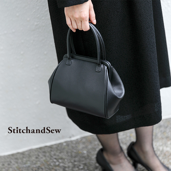 StitchandSew(スティッチアンドソー)スムースレザーフォーマルミニトートバッグformal-mn