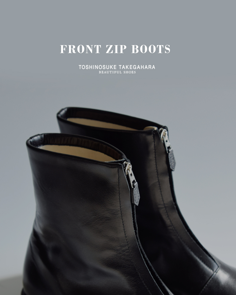 BEAUTIFUL SHOES(r[eBtV[Y)LbvU[tgWbvu[cgFRONTZIPBOOTShfront-zip-boots