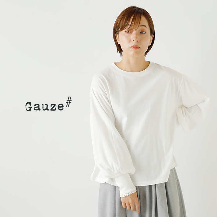 Gauze#(ガーゼ)コットンアンティークスリーブ天竺プルオーバー“ANTIQUESLEEVETENJIKUPULLOVER”g974