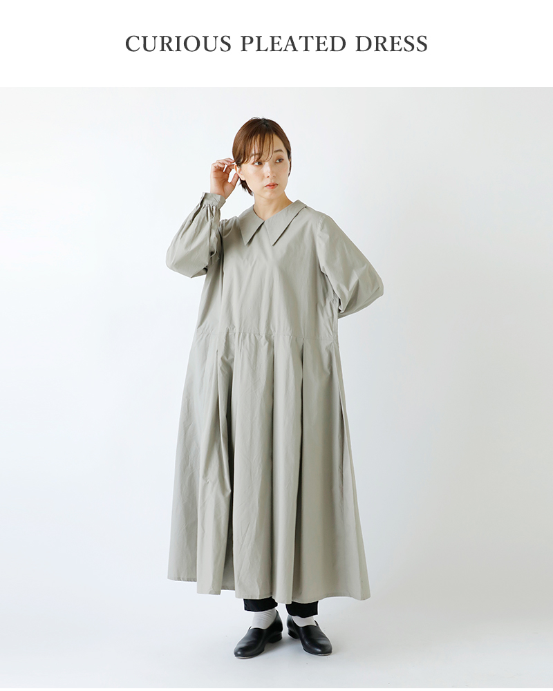 Gauze#(ガーゼ)コットンキュリオスプリーツワンピース“CURIOUSPLEATEDONEPIECE”g987