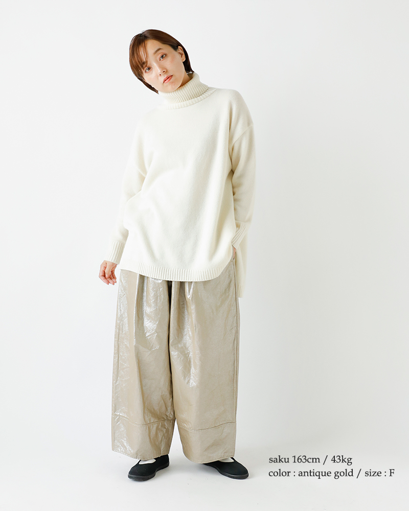 Gauze#(ガーゼ)コットンリネンホイルエトワールパンツ“FOILPROCESSINGETOILEPANTS”g994