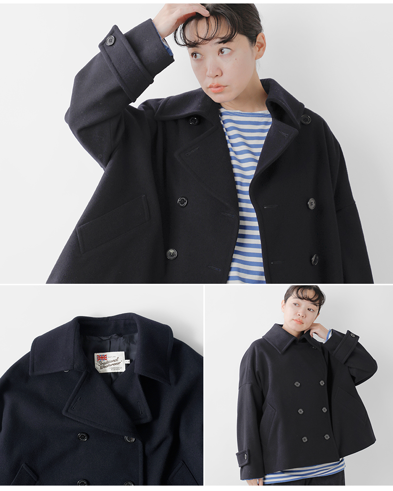 Traditional Weatherwear(トラディショナルウェザーウェア)マールトンライトメルトンピーコート“MALTONPEACOAT”l242kgfco0432ml