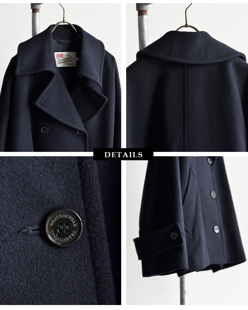 Traditional Weatherwear(トラディショナルウェザーウェア)マールトンライトメルトンピーコート“MALTONPEACOAT”l242kgfco0432ml