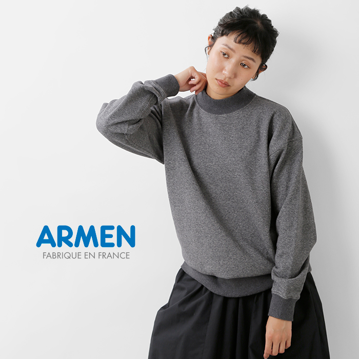 ARMEN(アーメン)コットンスウェットシャツgnam2381