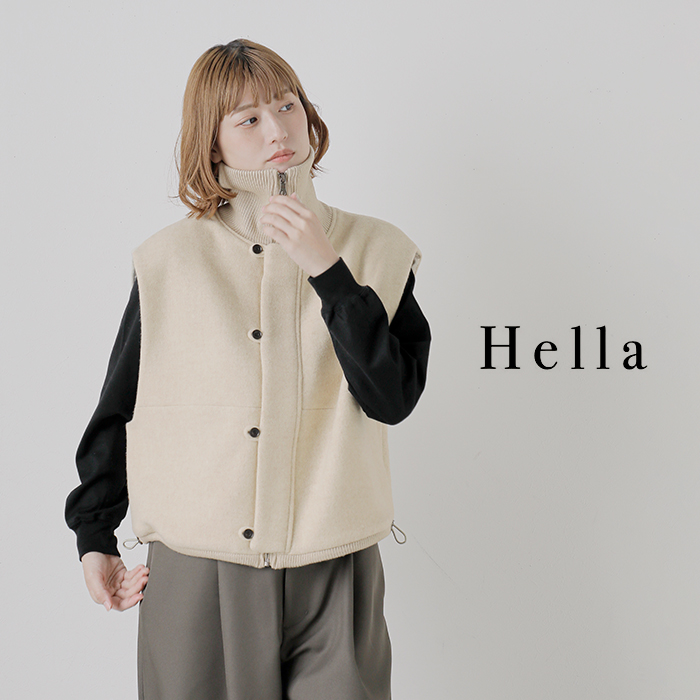 Hella(ヘラ)ウールハイネックベスト“WOOLHIGHNECKVEST”h243-03