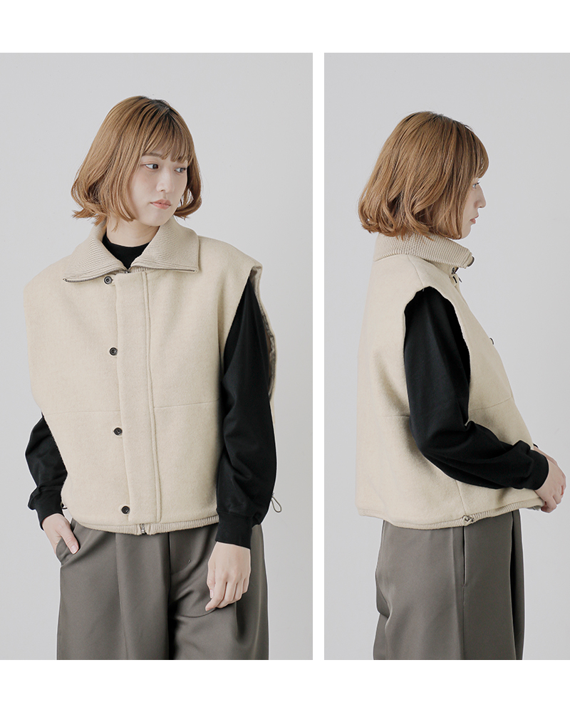 Hella(ヘラ)ウールハイネックベスト“WOOLHIGHNECKVEST”h243-03