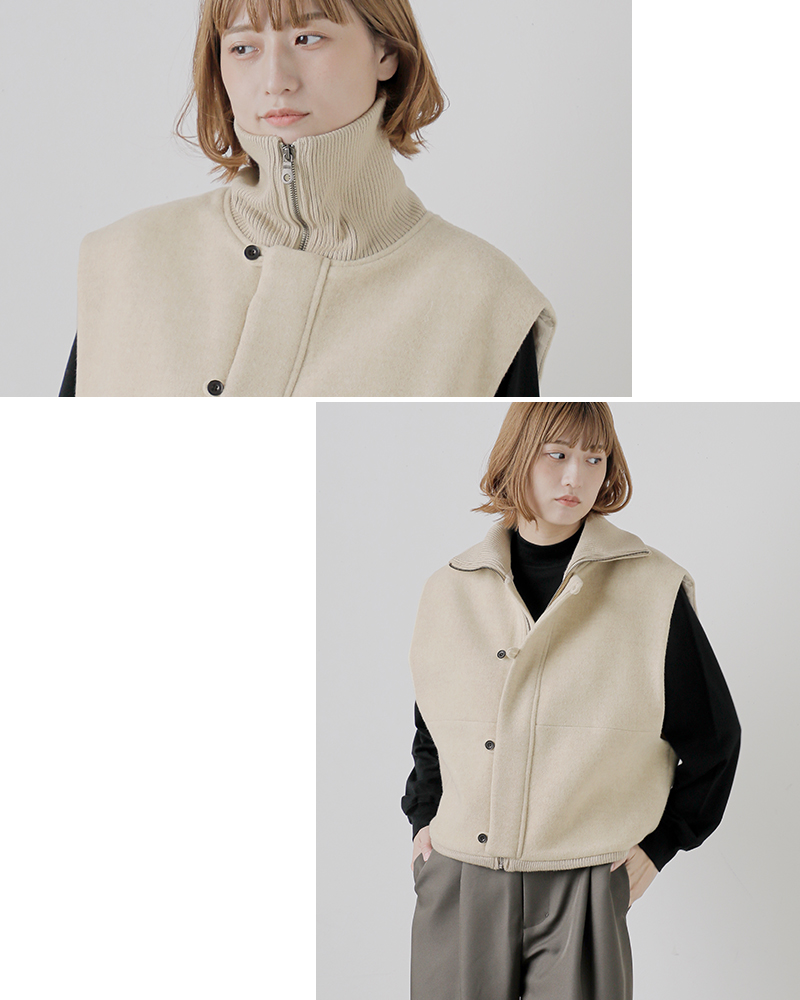 Hella(ヘラ)ウールハイネックベスト“WOOLHIGHNECKVEST”h243-03