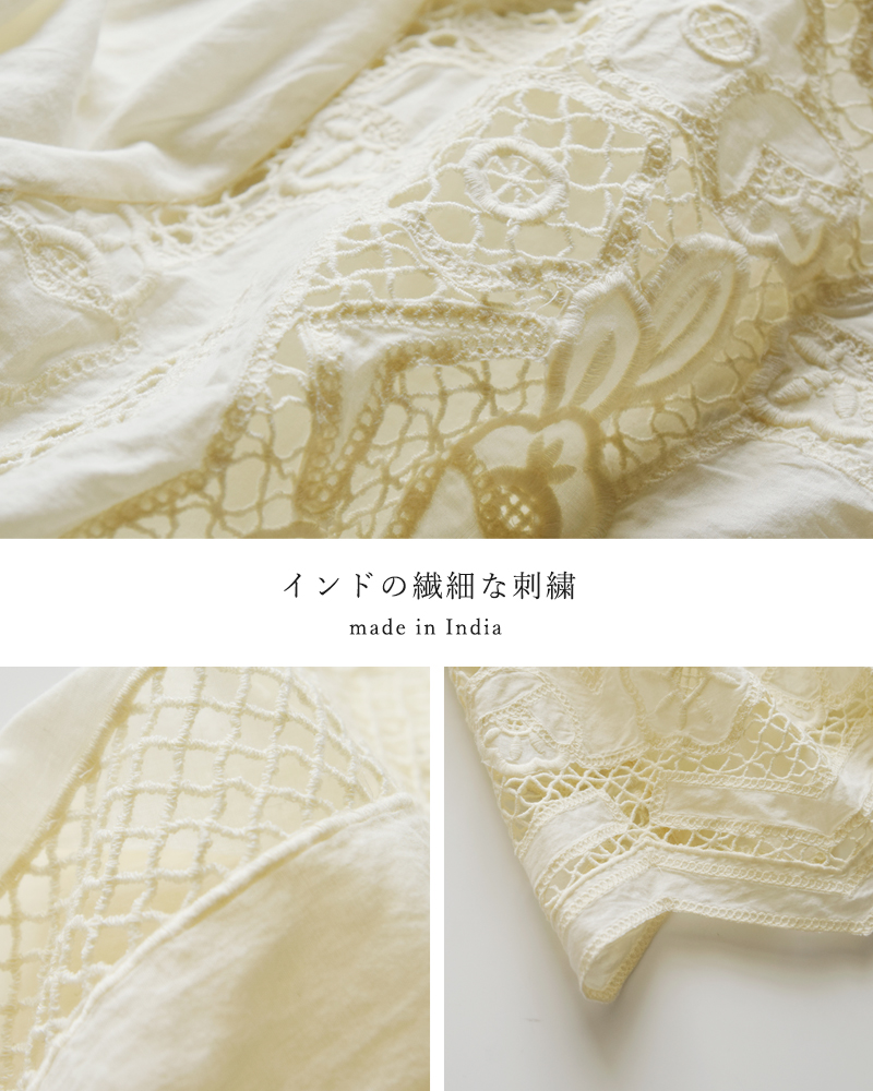 Hella(ヘラ)コットン刺繍レースブラウス“EMBROIDERYLACEBLOUSE”h243-28