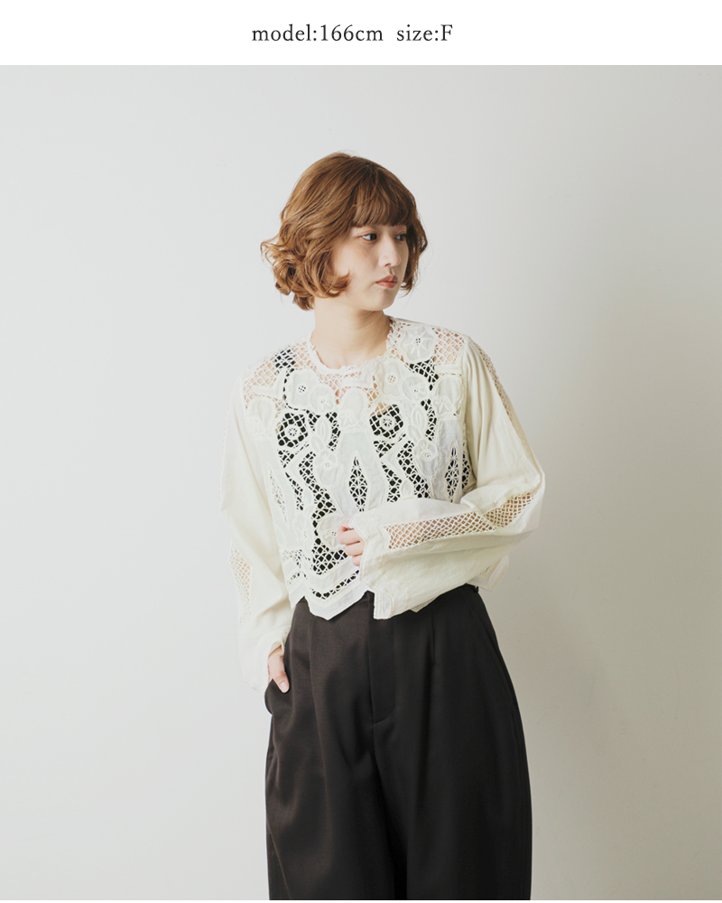 Hella(ヘラ)コットン刺繍レースブラウス“EMBROIDERYLACEBLOUSE”h243-28