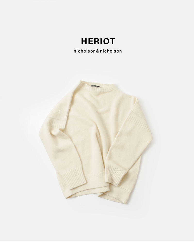 nicholson&nicholson(ニコルソンアンドニコルソン)ローゲージウールニットセーター“HERIOT”heriot-same1