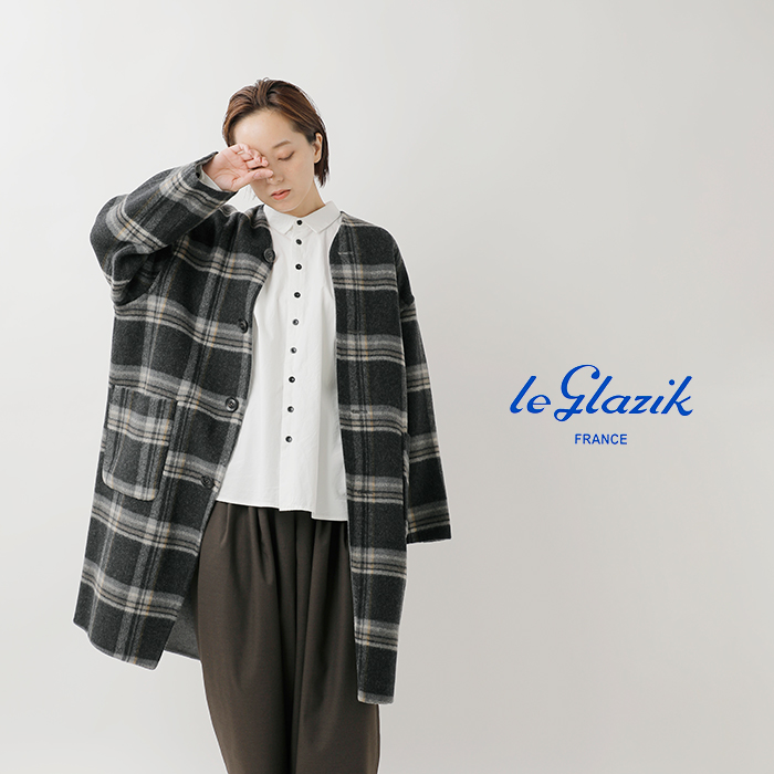 Le Glazik(ルグラジック)SUPER100sウールリバーシブルカラーレスコートjl-8982mfw-24aw