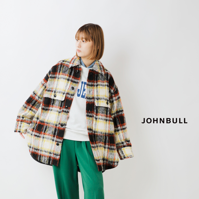 Johnbull(ジョンブル)シャギーチェックCPOオーバーシャツコートjl234l23