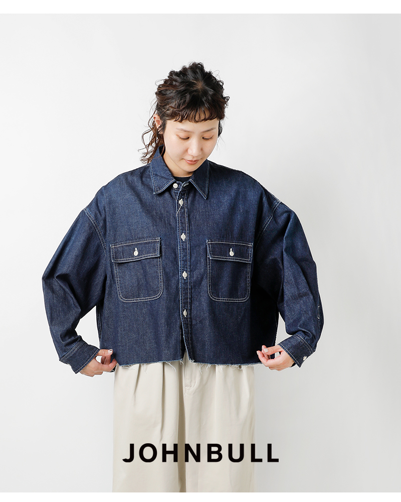 Johnbull(ジョンブル)デニムクロップドシャツjl244s01