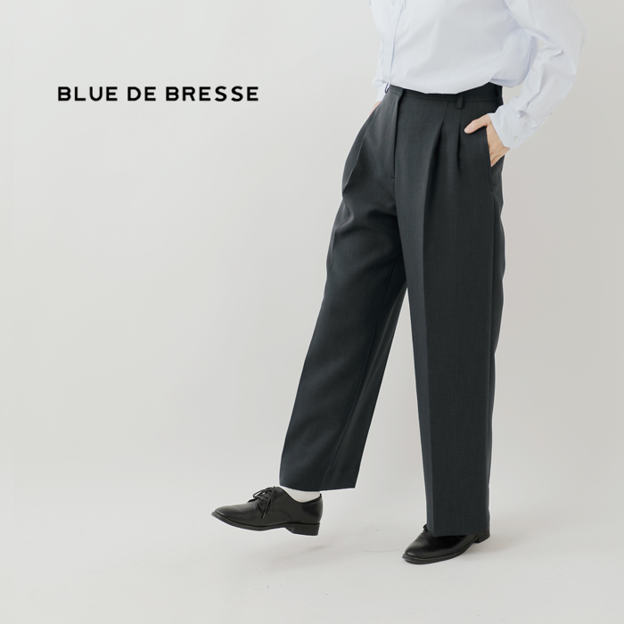 BLUE DE BRESSE(ブルーデブレス)センタープレスワイドパンツjwbsp1152b-01