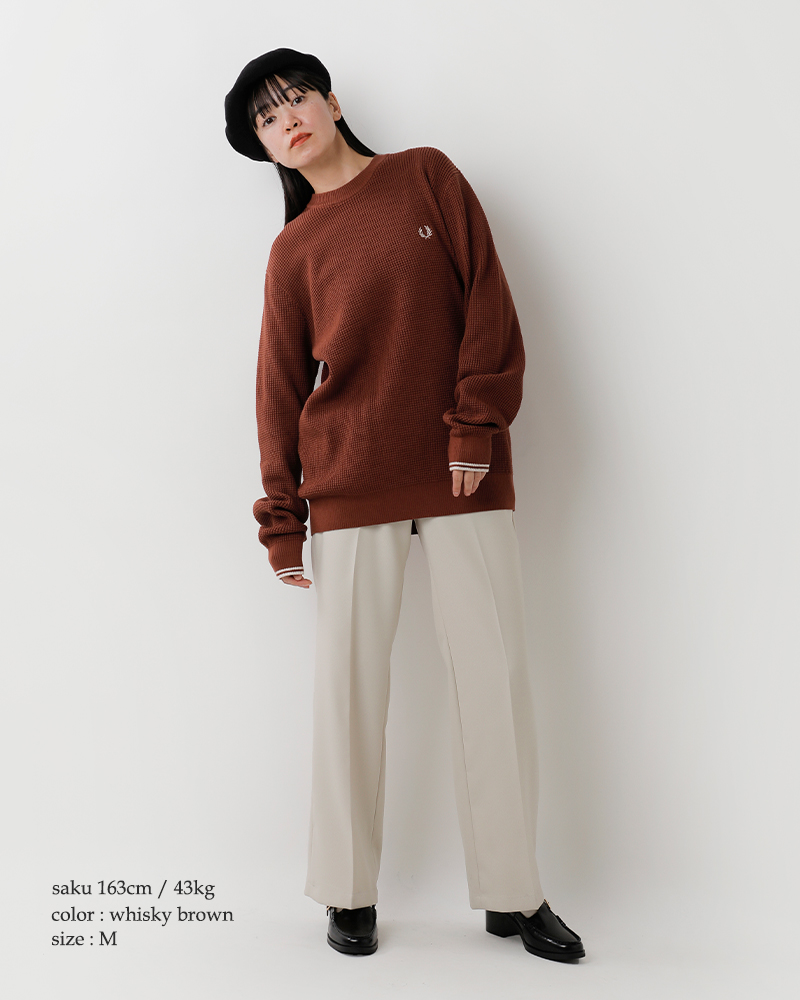 FRED PERRY(フレッド ペリー)ワッフルステッチニットプルオーバー“WAFFLESTITCHJUMPER”k6507