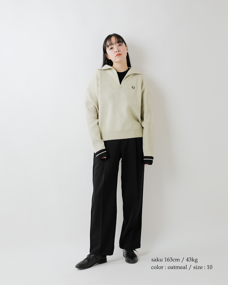 FRED PERRY(フレッド ペリー)ローゲージハーフジップニットジャンパー“HALFZIPJUMPER”k8134