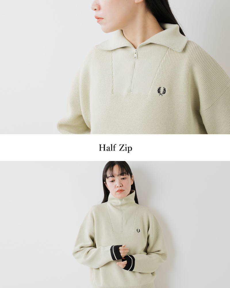 FRED PERRY(フレッド ペリー)ローゲージハーフジップニットジャンパー“HALFZIPJUMPER”k8134