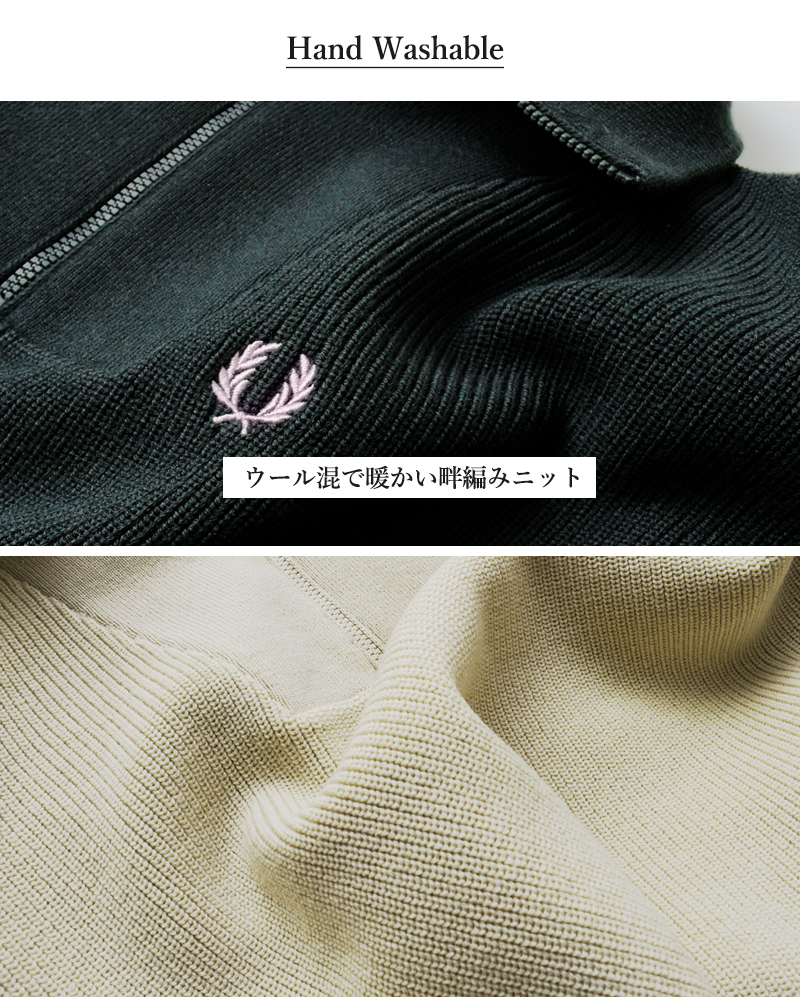 FRED PERRY(フレッド ペリー)ローゲージハーフジップニットジャンパー“HALFZIPJUMPER”k8134