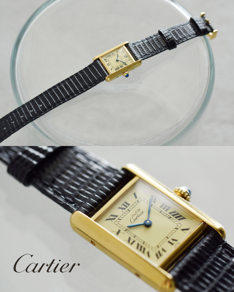 Cartier(カルティエ)ヴィンテージレディースクオーツウォッチ“CartierTANK”ks-892