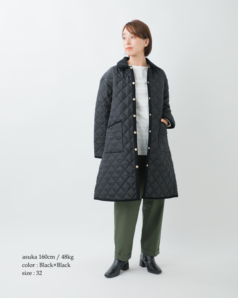 Traditional Weatherwear(トラディショナルウェザーウェア)ウェーバリーキルティングロングAラインジャケット“WAVERLYTWWLONGA-LINE”l242apqco0377aa