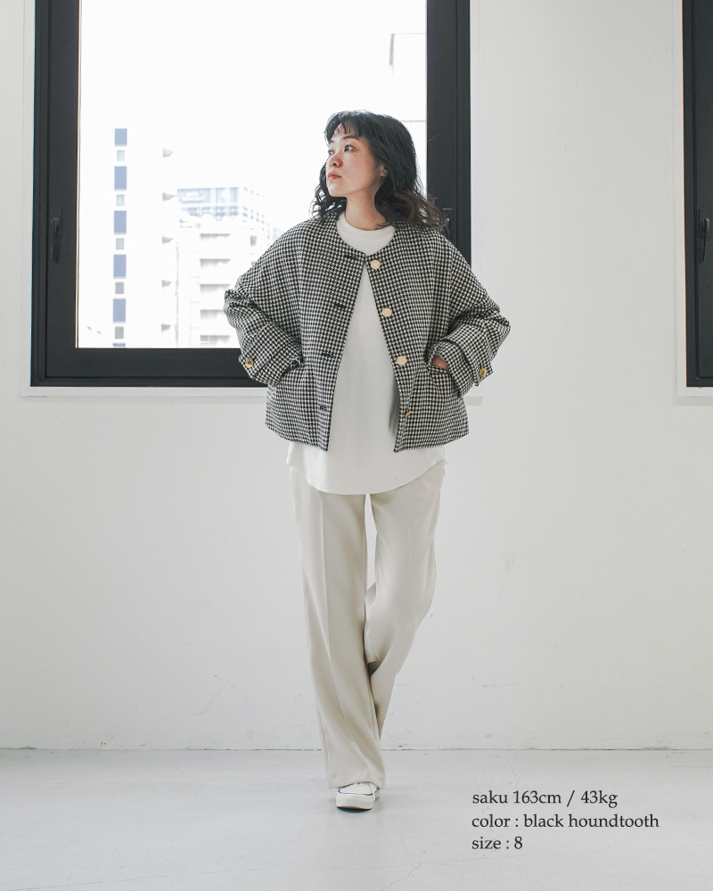 MACKINTOSH(マッキントッシュ)ハウンドトゥースハンビーノーカラージャケット“HUMBIENOCOLLARJACKET”l242hi1152jkdq