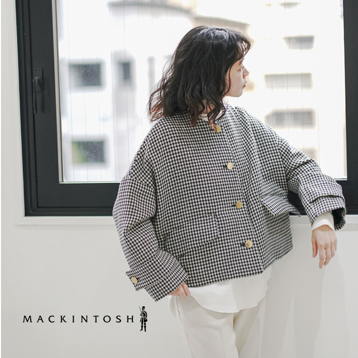 MACKINTOSH(マッキントッシュ)ハウンドトゥースハンビーノーカラージャケット“HUMBIENOCOLLARJACKET”l242hi1152jkdq