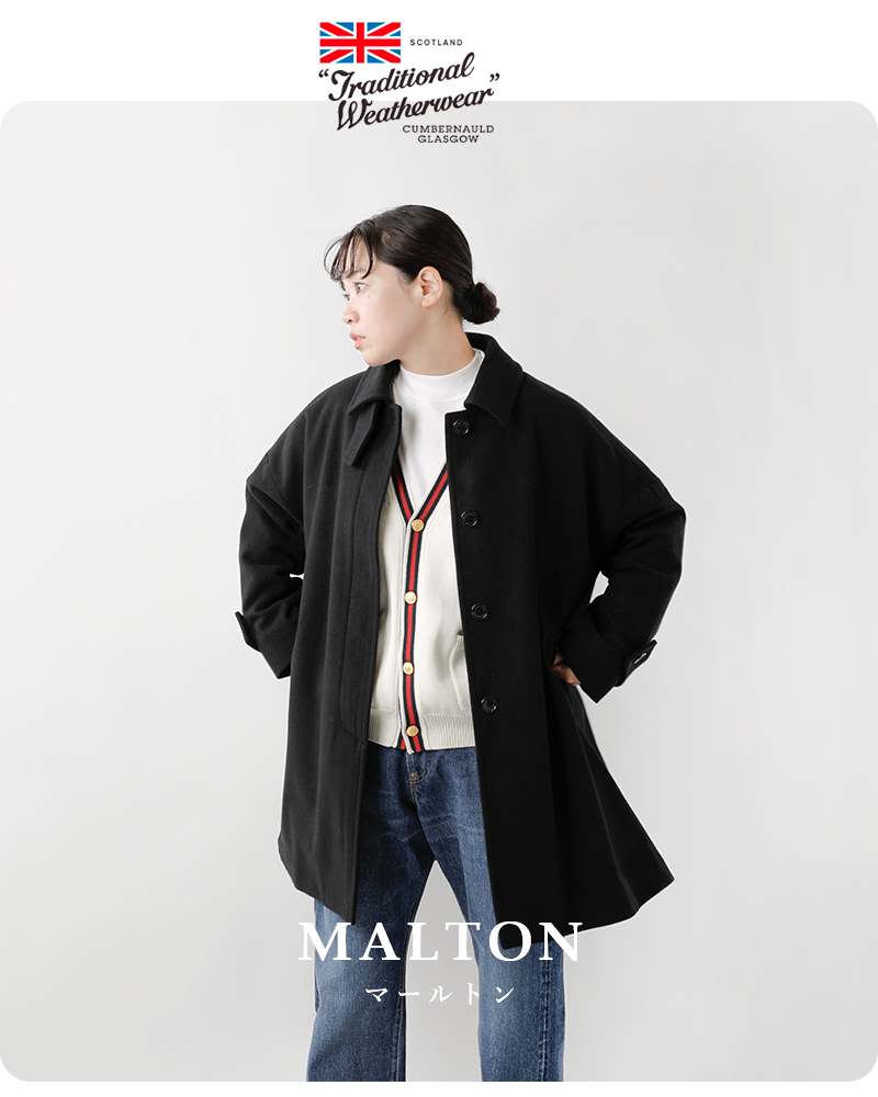 Traditional Weatherwear(トラディショナルウェザーウェア)マールトンライトメルトンウールコート“MALTON”l242kgfco0367ml