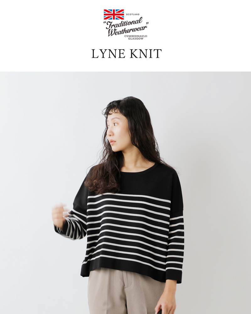 Traditional Weatherwear(トラディショナルウェザーウェア)リンシアーボーダーニットプルオーバー“LYNEKNIT”l242thkpo0362se