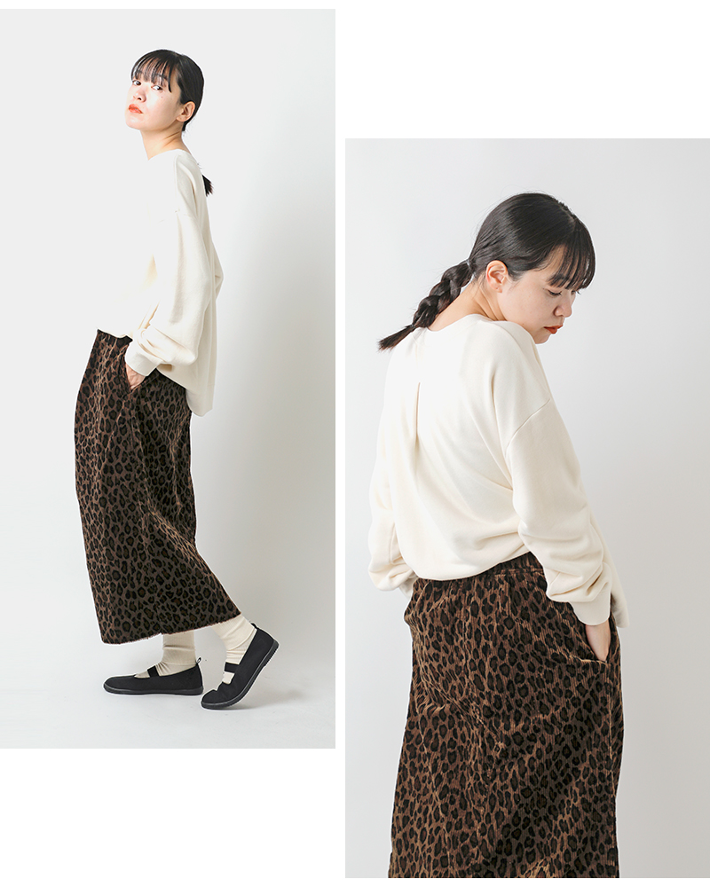 Laboratory(ラボレイトリー)コットンコーデュロイレオパードスカート“LEOPARDSKIRT”la333