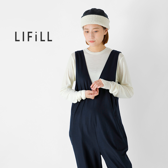 LIFiLL(リフィル)SUPER140sピュアウールストレッチロングスリーブプルオーバー“WOOLISHSTRETCHLONGSLEEVETEE”lf065-07