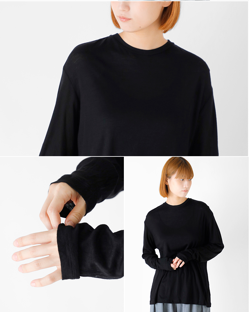 LIFiLL(リフィル)SUPER140sピュアウールストレッチロングスリーブプルオーバー“WOOLISHSTRETCHLONGSLEEVETEE”lf065-07