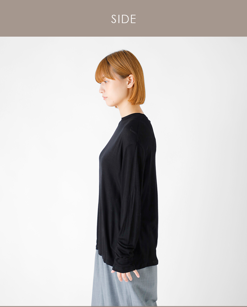 LIFiLL(リフィル)SUPER140sピュアウールストレッチロングスリーブプルオーバー“WOOLISHSTRETCHLONGSLEEVETEE”lf065-07