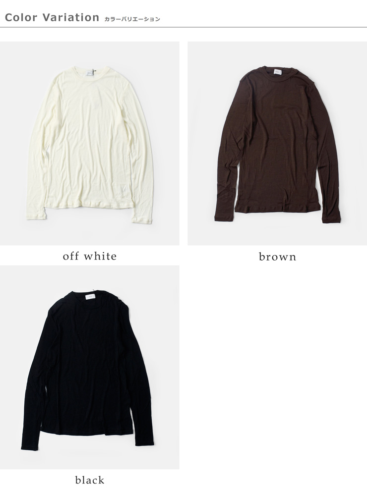 LIFiLL(リフィル)SUPER140sピュアウールストレッチロングスリーブプルオーバー“WOOLISHSTRETCHLONGSLEEVETEE”lf065-07