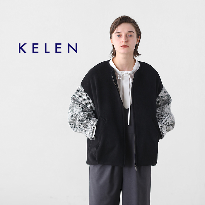 kelen(ケレン)ジャガードスリーブデザインジャケット“MADELEE”lkl24fjk2039