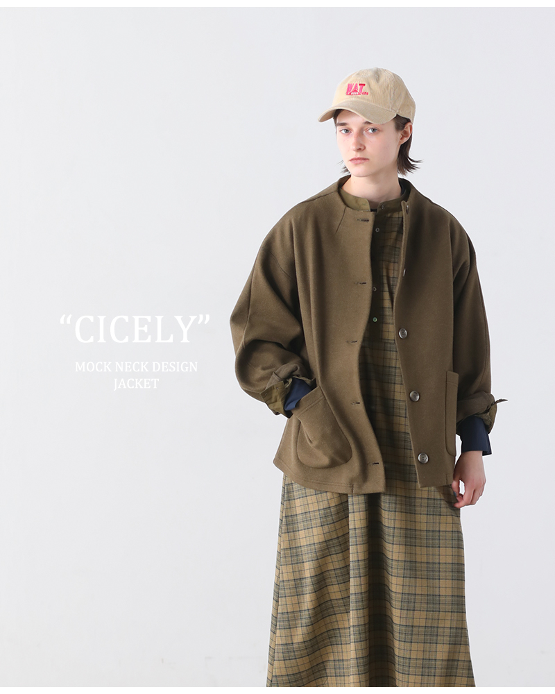 kelen(ケレン)モックネックデザインジャケット“CICELY”lkl24fjk2045