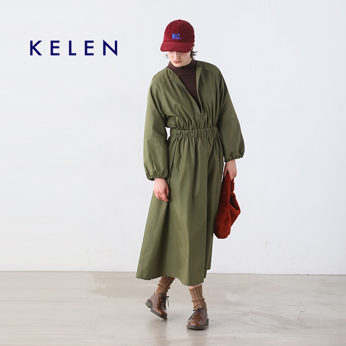 kelen(ケレン)コットン2wayフロントジップドレス“AIMEE”lkl24fop2076