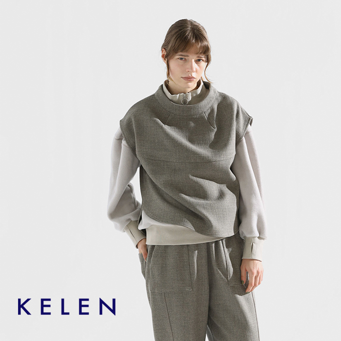 kelen(ケレン)モックネックジレ“FITION”lkl24wbl2158