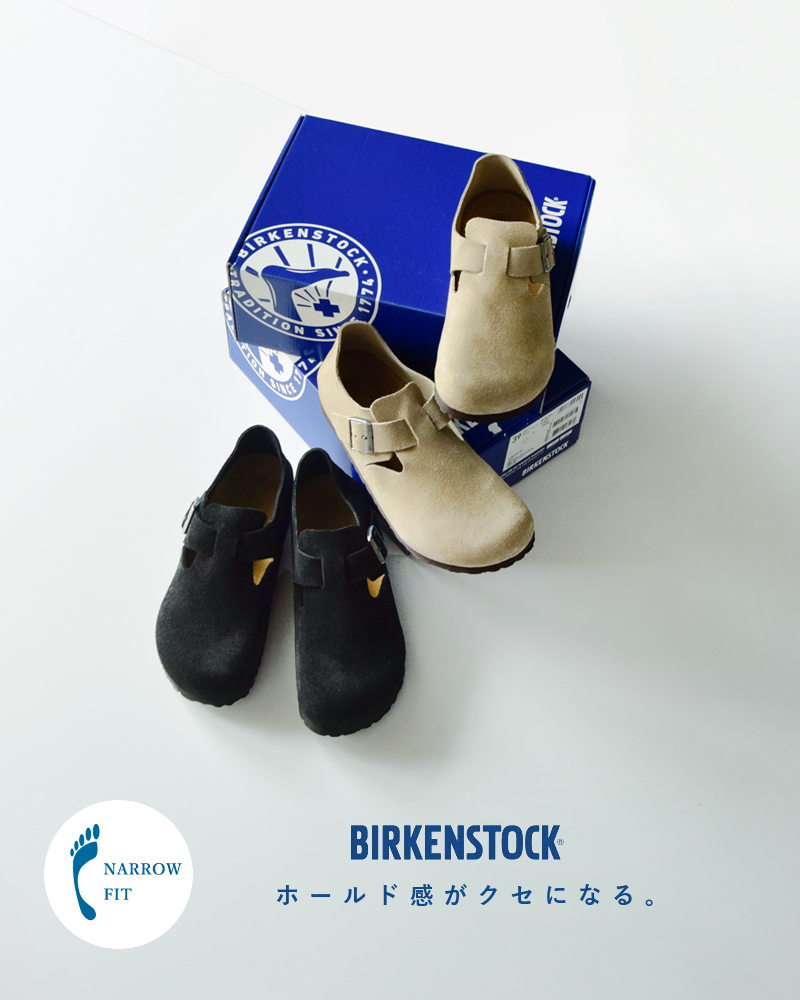 BIRKENSTOCK(ビルケンシュトック)スエードレザーストラップフラットシューズ“LONDON”london-same1