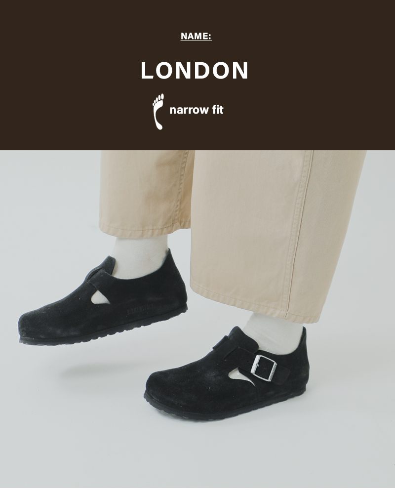 BIRKENSTOCK(ビルケンシュトック)スエードレザーストラップフラットシューズ“LONDON”london-same1