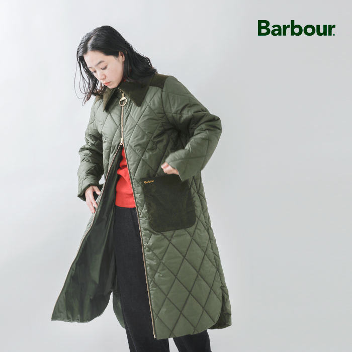 Barbour(バブアー)ジップキルティングロングコート“MALTONQUILT”lqu1760