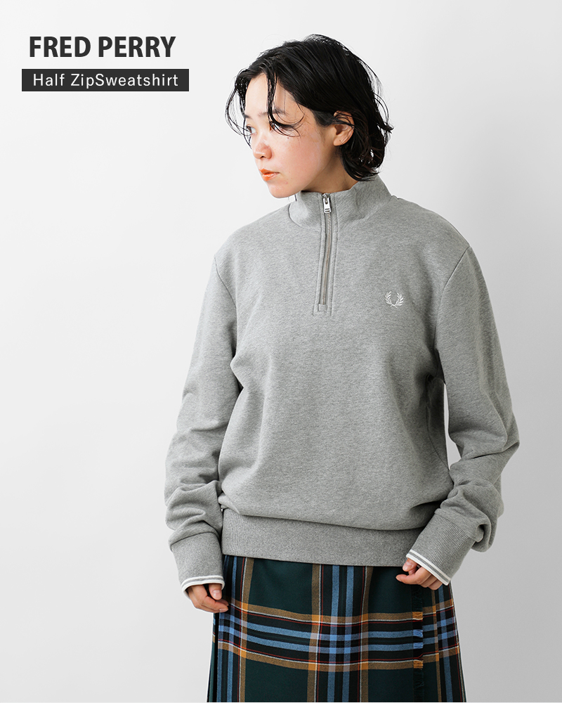 FRED PERRY(フレッド ペリー)コットン裏毛ハーフジップスウェットシャツ“HalfZipSweatshirt”m3574