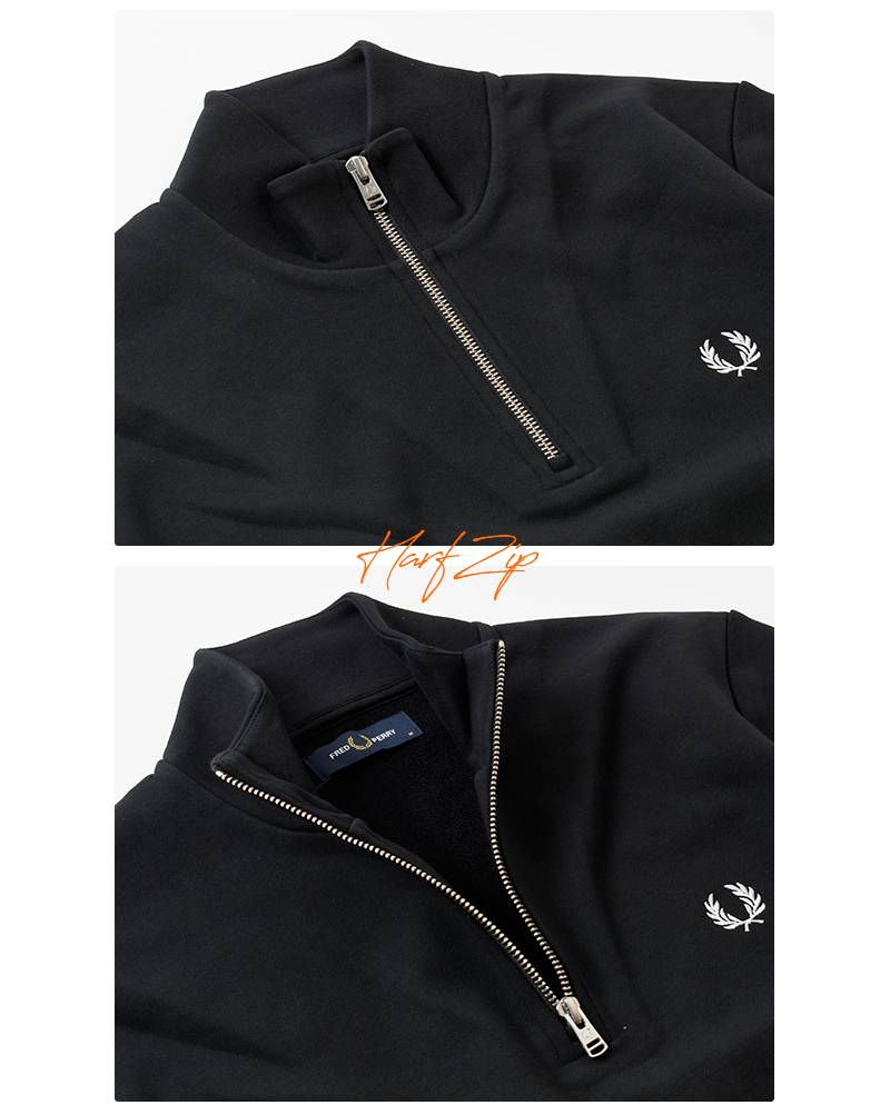 FRED PERRY(フレッド ペリー)コットン裏毛ハーフジップスウェットシャツ“HalfZipSweatshirt”m3574