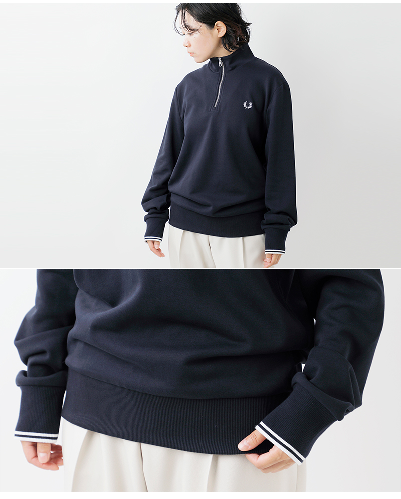 FRED PERRY(フレッド ペリー)コットン裏毛ハーフジップスウェットシャツ“HalfZipSweatshirt”m3574