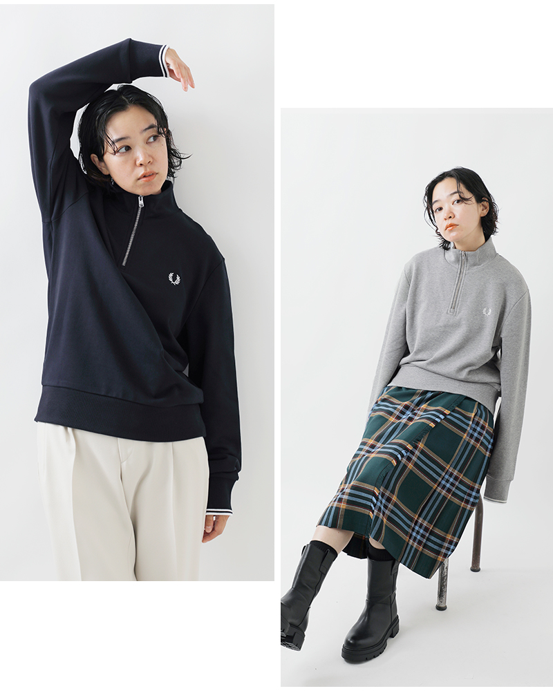 FRED PERRY(フレッド ペリー)コットン裏毛ハーフジップスウェットシャツ“HalfZipSweatshirt”m3574