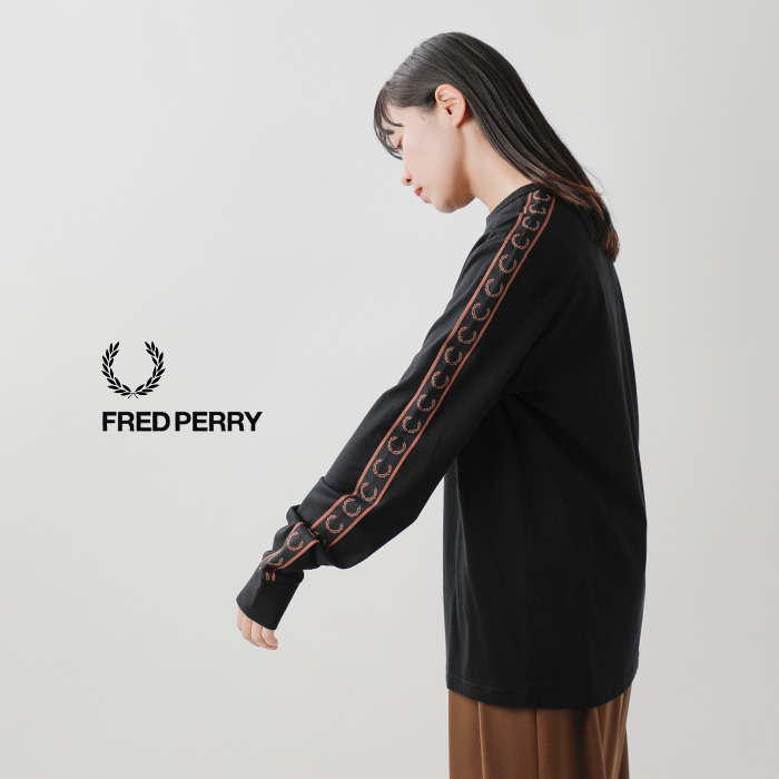 FRED PERRY(フレッド ペリー)テープロングスリーブTシャツ“TAPEDLONGSLEEVETEE”m4675