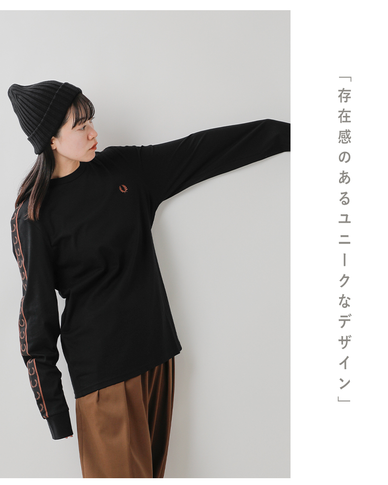 FRED PERRY(フレッド ペリー)テープロングスリーブTシャツ“TAPEDLONGSLEEVETEE”m4675