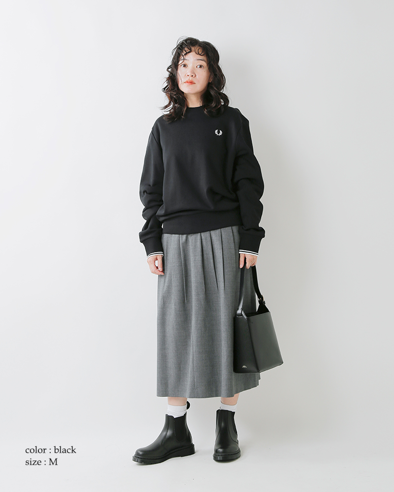 FRED PERRY(フレッド ペリー)コットンクルーネックスウェットシャツ“CREWNECKSWEATSHIRT”m7535