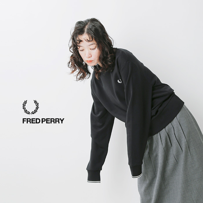 FRED PERRY(フレッド ペリー)コットンクルーネックスウェットシャツ“CREWNECKSWEATSHIRT”m7535