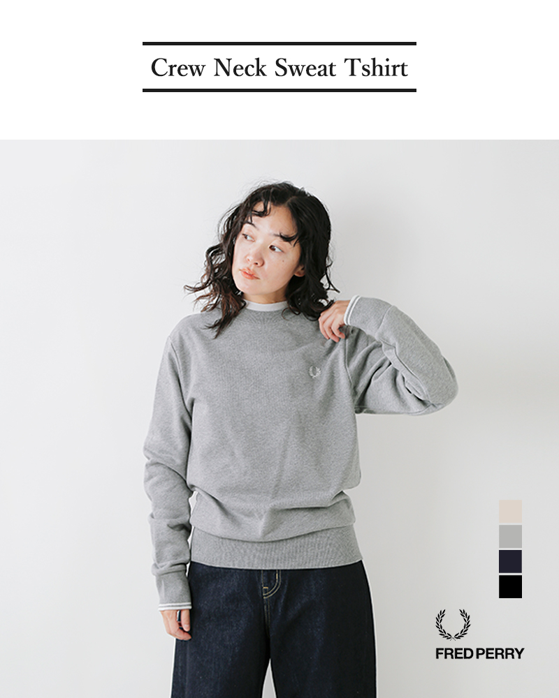 FRED PERRY(フレッド ペリー)コットンクルーネックスウェットシャツ“CREWNECKSWEATSHIRT”m7535